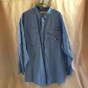 Light blue Columbia fishing shirt
